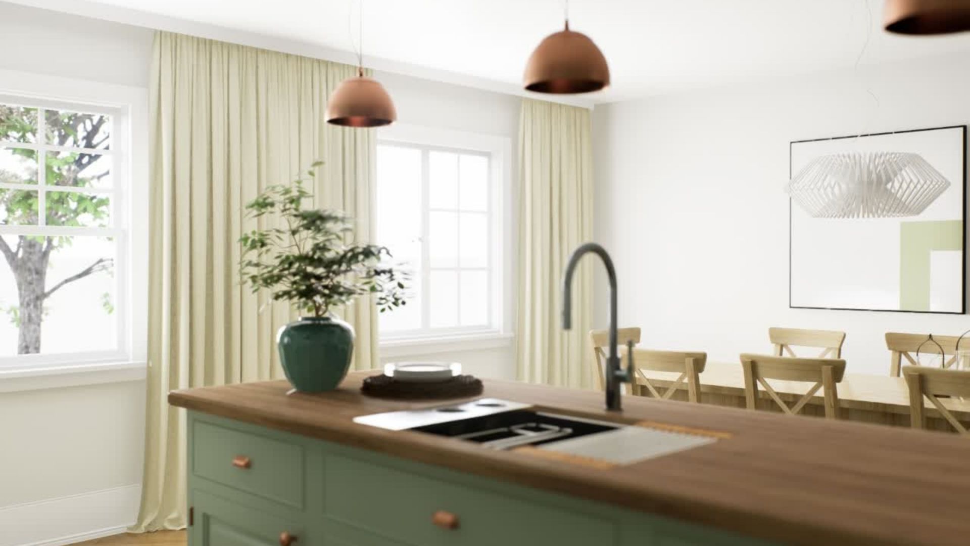 olive-green-cabinets--white-countertops-timeless-elegance